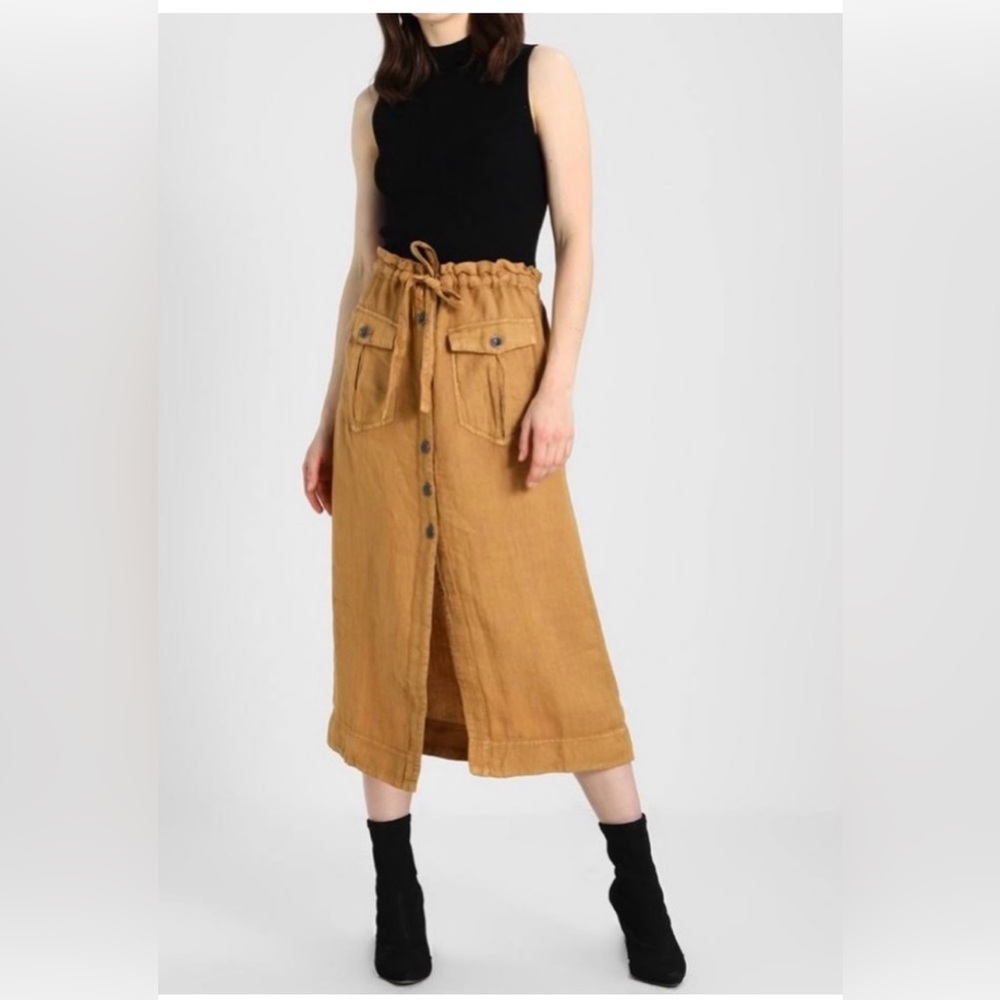 Free people straight to the point midi skirt